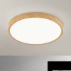 Bully LED-loftlampe med træ-look, Ø 28 cm