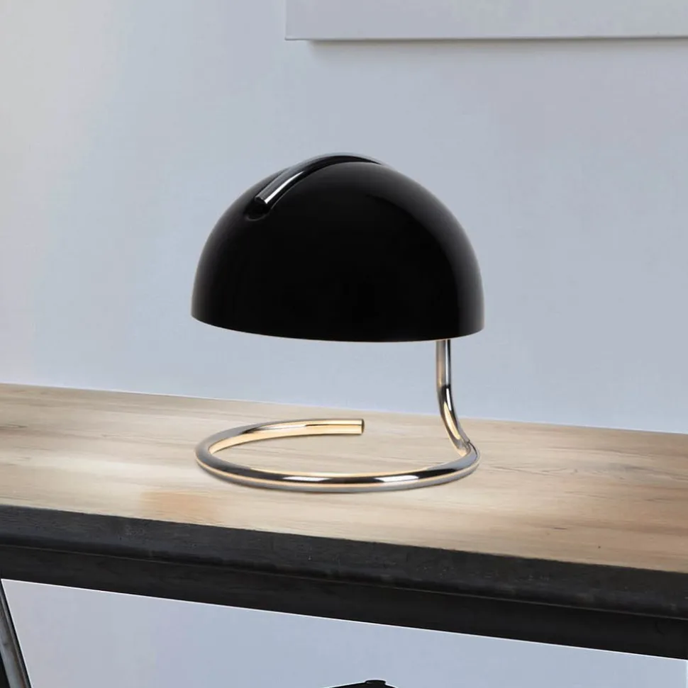 Burano bordlampe, sort, højde 25 cm, glas/metal, E27