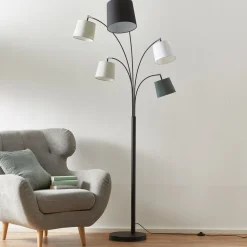 By Rydéns Foggy gulvlampe, 5 skærme, sort