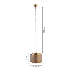 By Rydéns Hermine hængelampe, messing