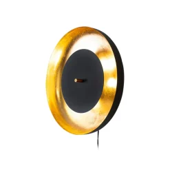 By Rydéns Shelby væglampe, stik sort/guld