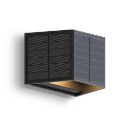 Calex Caserta udendørs LED-væglampe, op/ned, sort