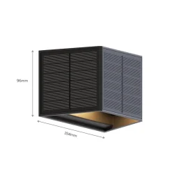 Calex Caserta udendørs LED-væglampe, op/ned, sort