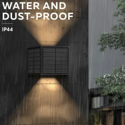 Calex Caserta udendørs LED-væglampe, op/ned, sort