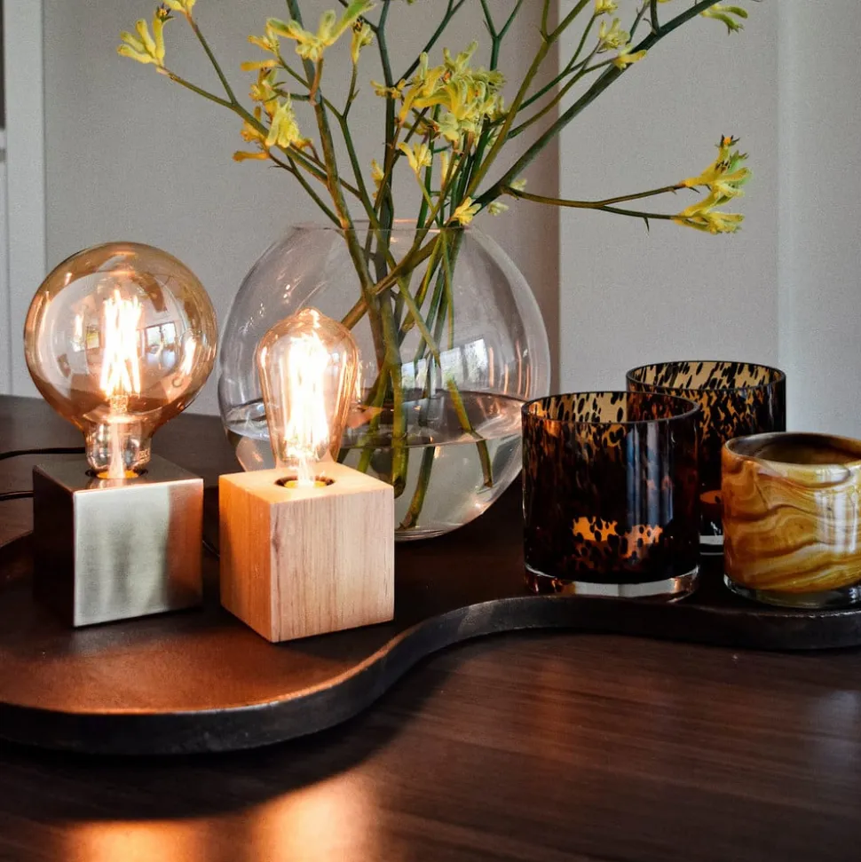 Calex E27 G125 4,5 W LED-filament guld 821, dæmpes