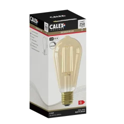 Calex E27 ST64 3,5 W LED-filament guld 821, dæmpes
