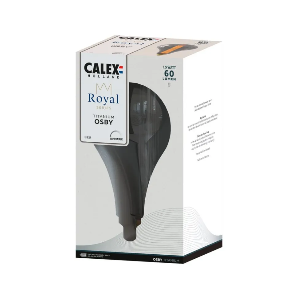 Calex Royal Osby LED E27 3,5 W 2.000 K dim røg