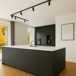 Calex skinnesæt, 6 GU10-spots, sort, længde 3 m, metal