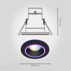 Calex Smart Halo downlight CCT RGB sort