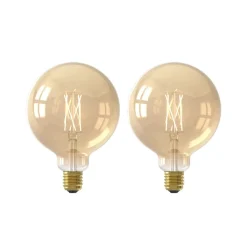 Calex Smart LED globepære E27 G95 7W CCT sæt med 2 stk