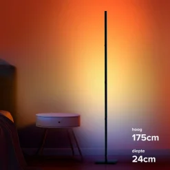 Calex Smart LED-gulvlampe, sammenklappelig WLAN CCT RGB