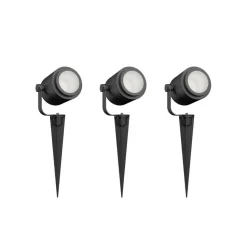 Calex Smart Outdoor Spotlight, jordspyd, sæt med 3 stk