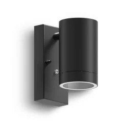Calex udendørs væglampe Alba GU10, Downlight, sort, sensor