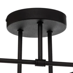 Cambridge loftlampe, 6 lyskilder, sort