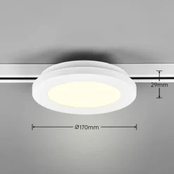 Camillus LED-skinnelampe til DUOline, hvid, Ø 17 cm