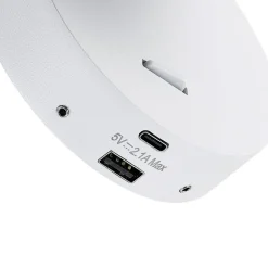 CAN TILT vægspot, hvid, Ø 10 cm, metal, afbryder, USB