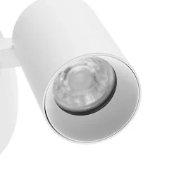 CAN TILT vægspot, hvid, Ø 10 cm, metal, afbryder, USB