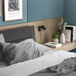 CAN TILT vægspot, sort, 10 x 10 cm, metal, USB-kontakt