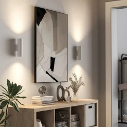 CAN væglampe, hvid, 2 lyskilder, højde 22 cm, metal, GU10