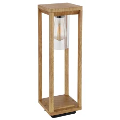 Candela sokkellampe i trælook, højde 50 cm