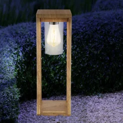 Candela sokkellampe i trælook, højde 50 cm