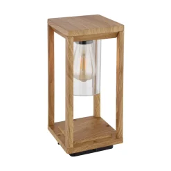 Candela sokkellampe i trælook, højde 35cm