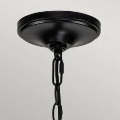 Capitol Hill lysekrone, 12 lyskilder, sort