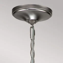 Capitol Hill lysekrone, 6 lys, børstet nikkel