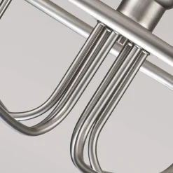 Capitol Hill lysekrone, 6 lys, børstet nikkel