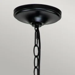 Capitol Hill lysekrone, 6 lyskilder, sort