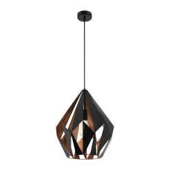 Carlton pendel, sort/kobber, Ø 38,5 cm