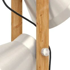 Cawton gulvlampe, højde 134,5 cm, stål/brun, 2 lyskilder i stål