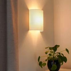 Celine væglampe, beige, stof, E27