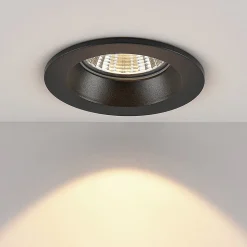 Chicco Round indbygningsspot 7W 30° 3.000K sort