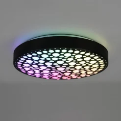 Chizu LED-loftlampe Ø 40,5cm kan dæmpes RGB sort