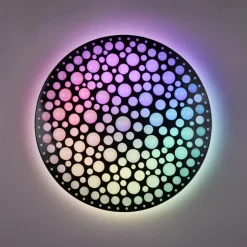 Chizu LED-loftlampe Ø 40,5cm kan dæmpes RGB sort