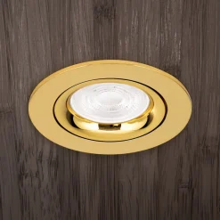 Choice indbygningsspot aluminium, kan roteres guld