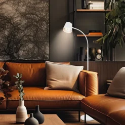 Cielo LED-gulvlampe, hvid, touchdæmper, USB-kabel