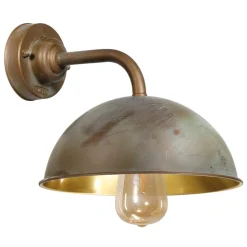 Circle væglampe, antik/poleret messing, dybd. 31cm