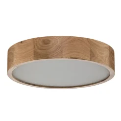 Cleo loftlampe, Ø 28 cm, 2 lyskilder, egetræ, E27