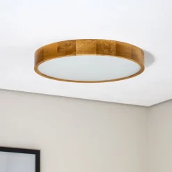 Cleo loftlampe, Ø 57,5 cm, 5 lyskilder, egetræ, E27