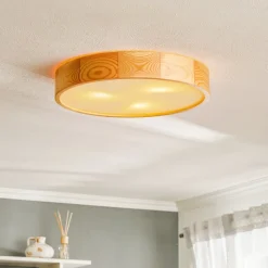 Cleo loftlampe, Ø 47,5 cm, 4 lyskilder, fyrretræ, E27