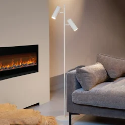 Club gulvlampe, justerbar, hvid, metal, 140 cm, GU10