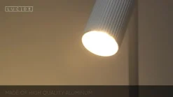 Club gulvlampe, justerbar, hvid, metal, 140 cm, GU10