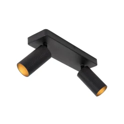 Clubs loftspot, 2 lyskilder, sort