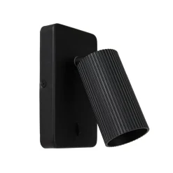 Clubs vægspot, 1 lyskilde, sort