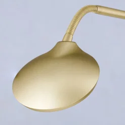 Cobra LED-gulvlampe, 2 lyskilder, mat messing