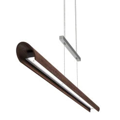 Colombia S LED-pendellampe, nøddetræ