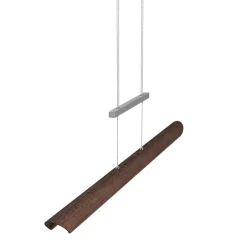 Colombia S LED-pendellampe, nøddetræ