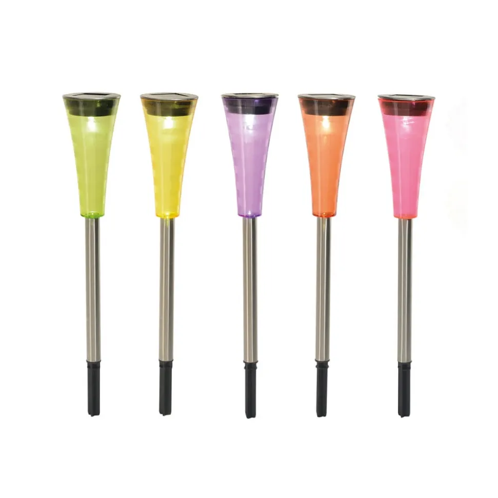 Colorato - farverig LED solcelle jordspyd 5 sæt